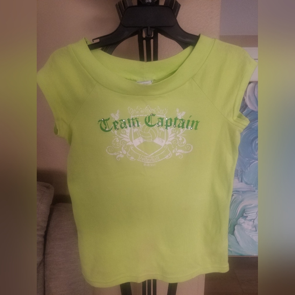 Lime Green Team Captain T-Shirt